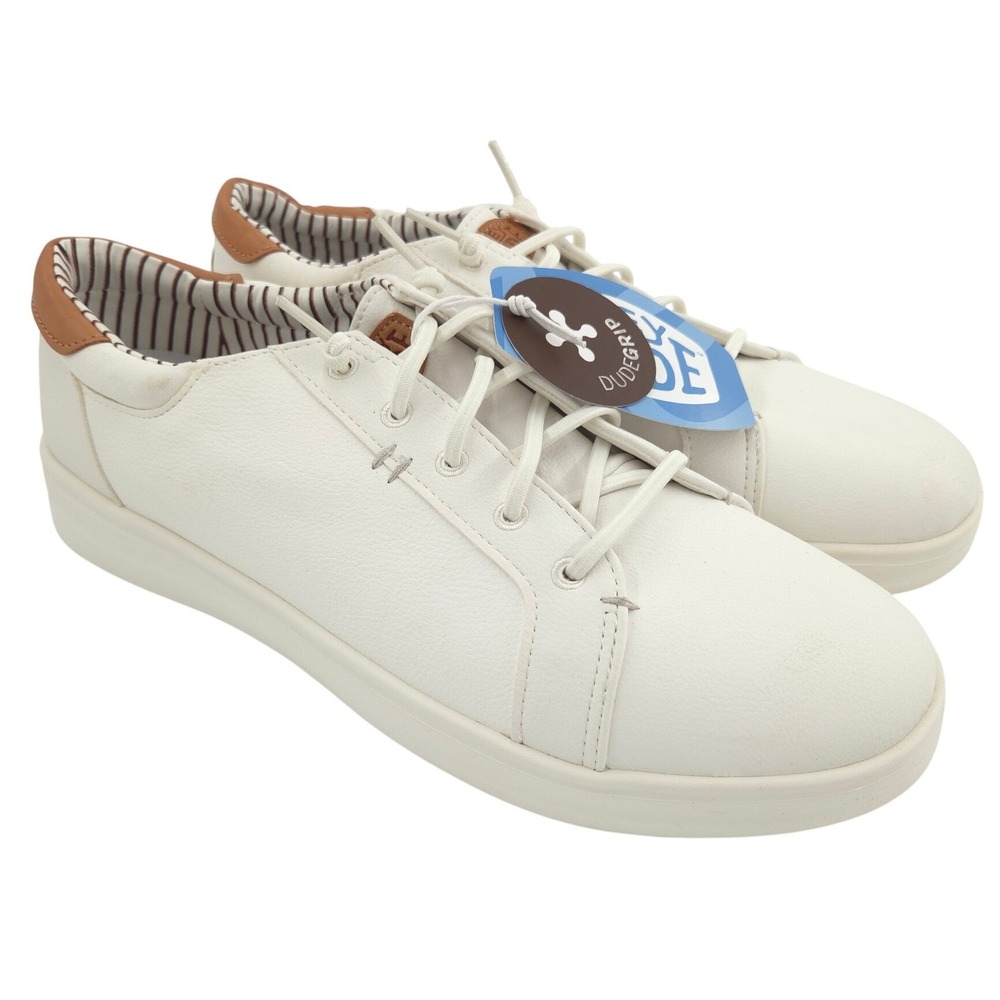 Hey Dude Paul Pro Classic Shoes Mens 11 White Comfort Casual Low Top Sneaker NEW